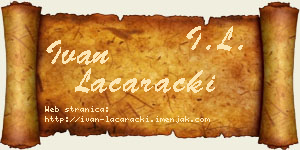 Ivan Laćarački vizit kartica